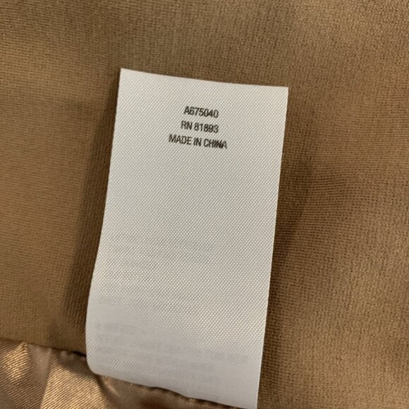 Susan Graver Womens XL Quilted Jacket Ponte Side Panels Zip Pockets Tan Puffer - Picture 10 of 14